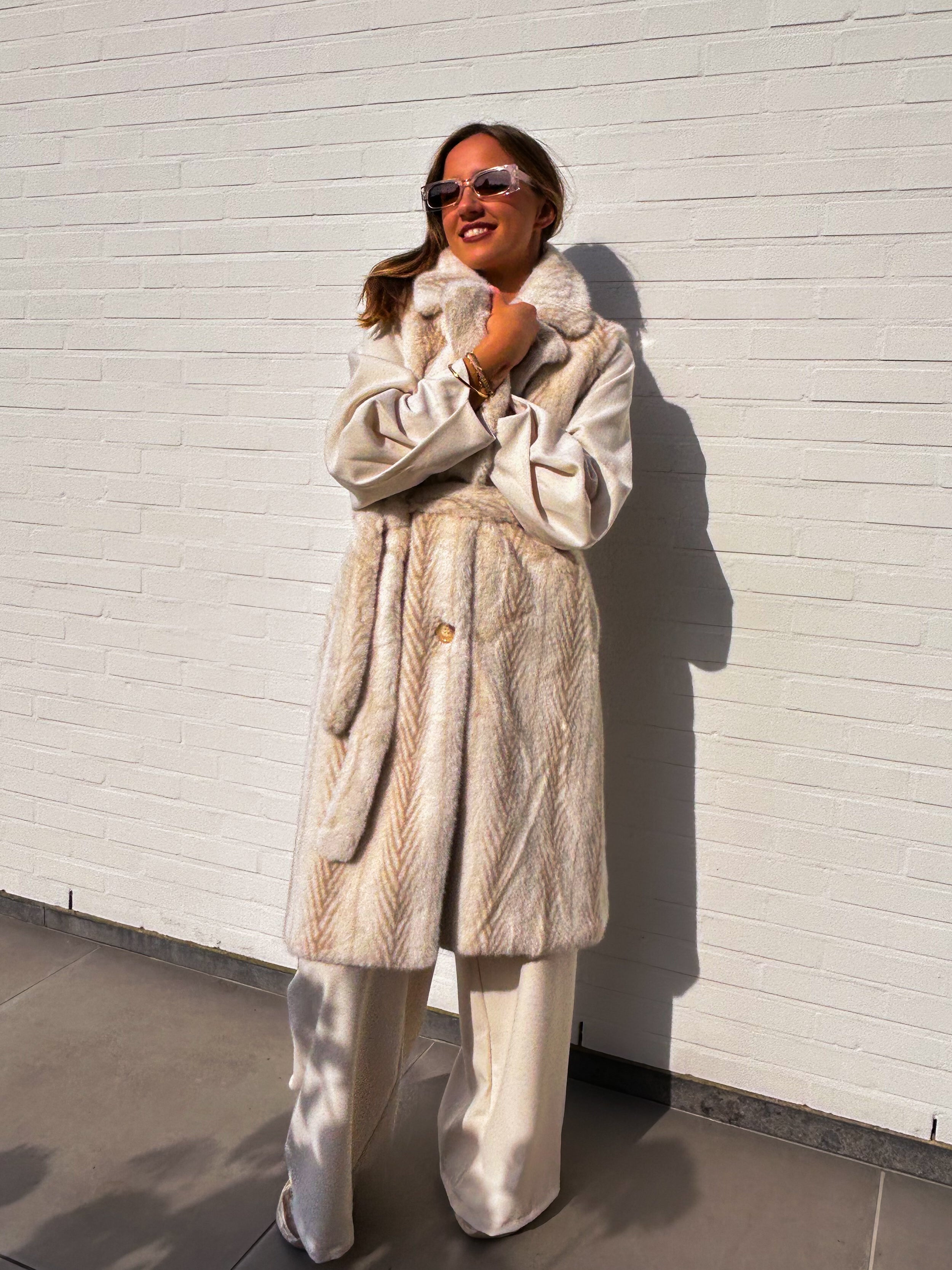 Pearl Plush Long Gilet