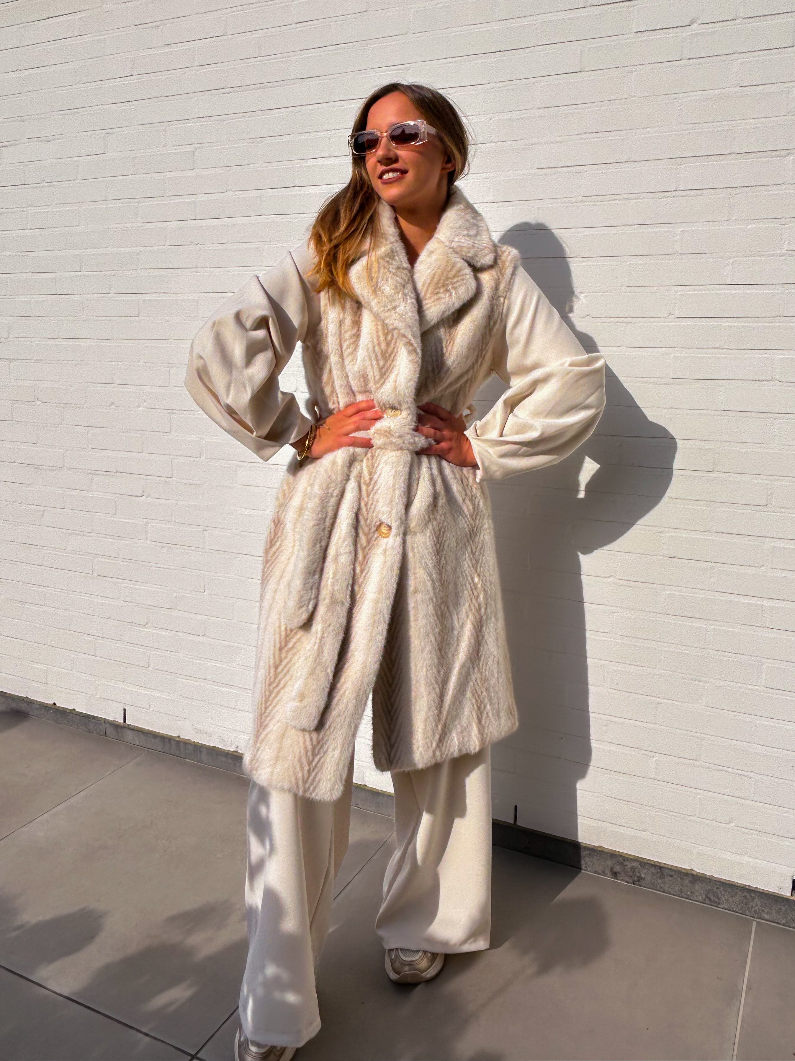 Pearl Plush Long Gilet