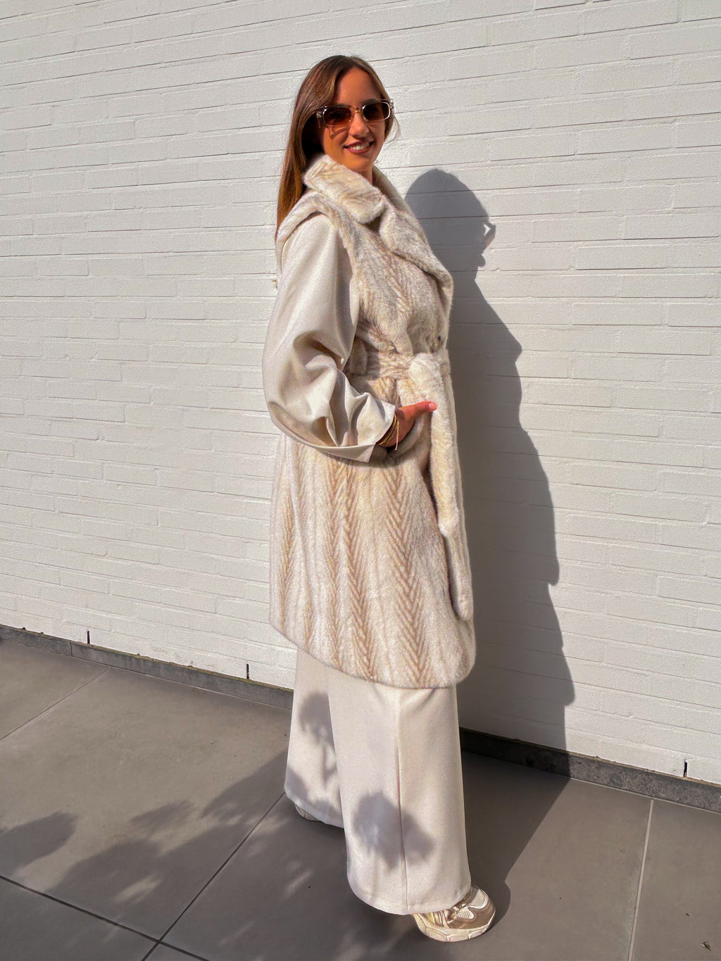 Pearl Plush Long Gilet