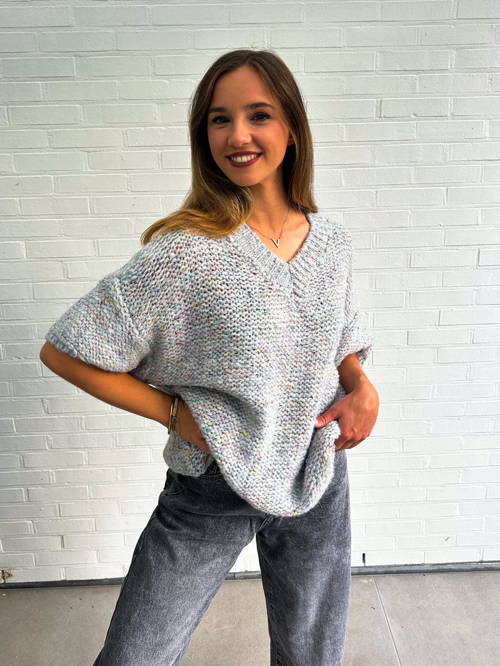 Speckle Knit Grey