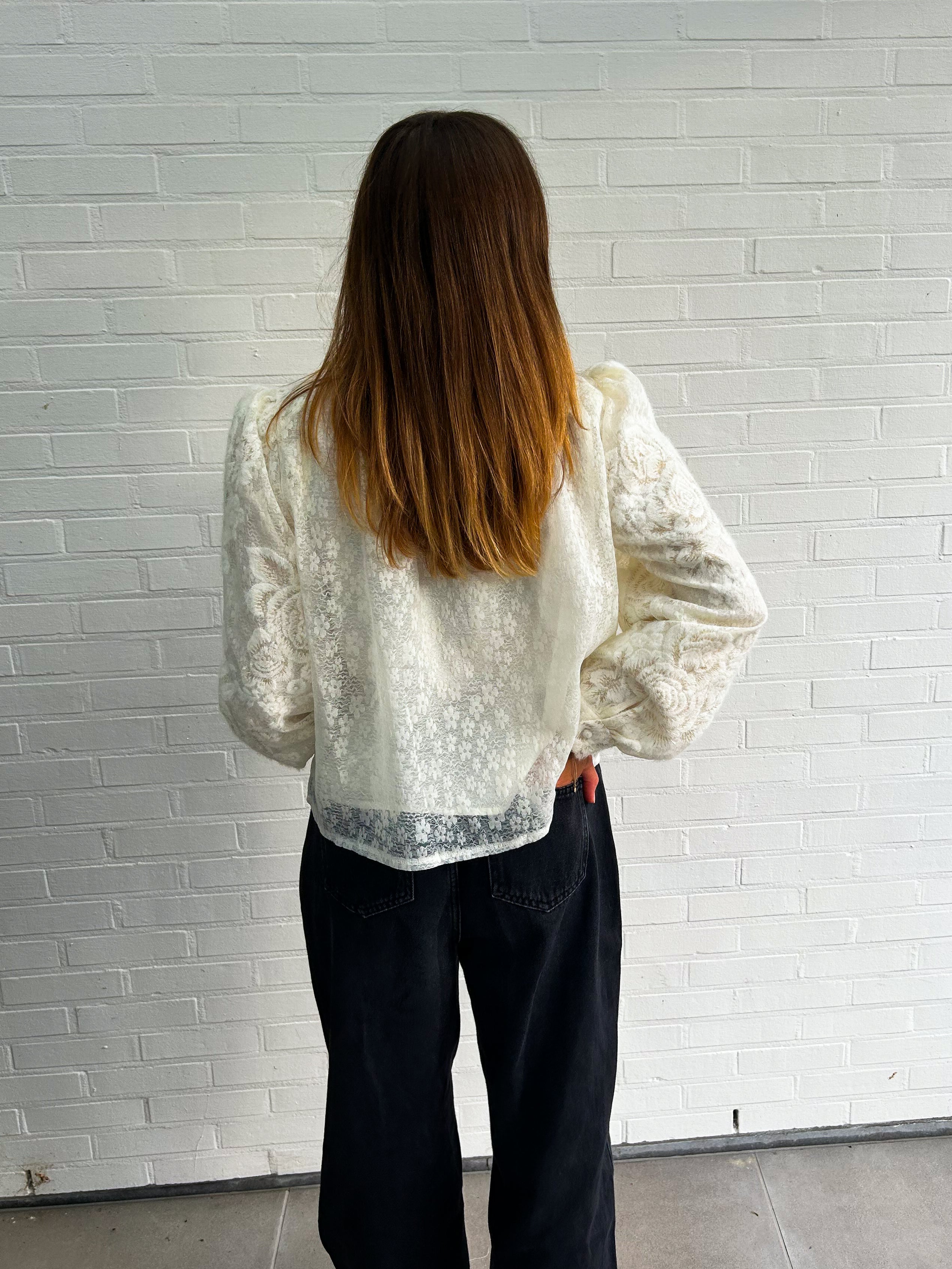 Off Withe Garden Blouse