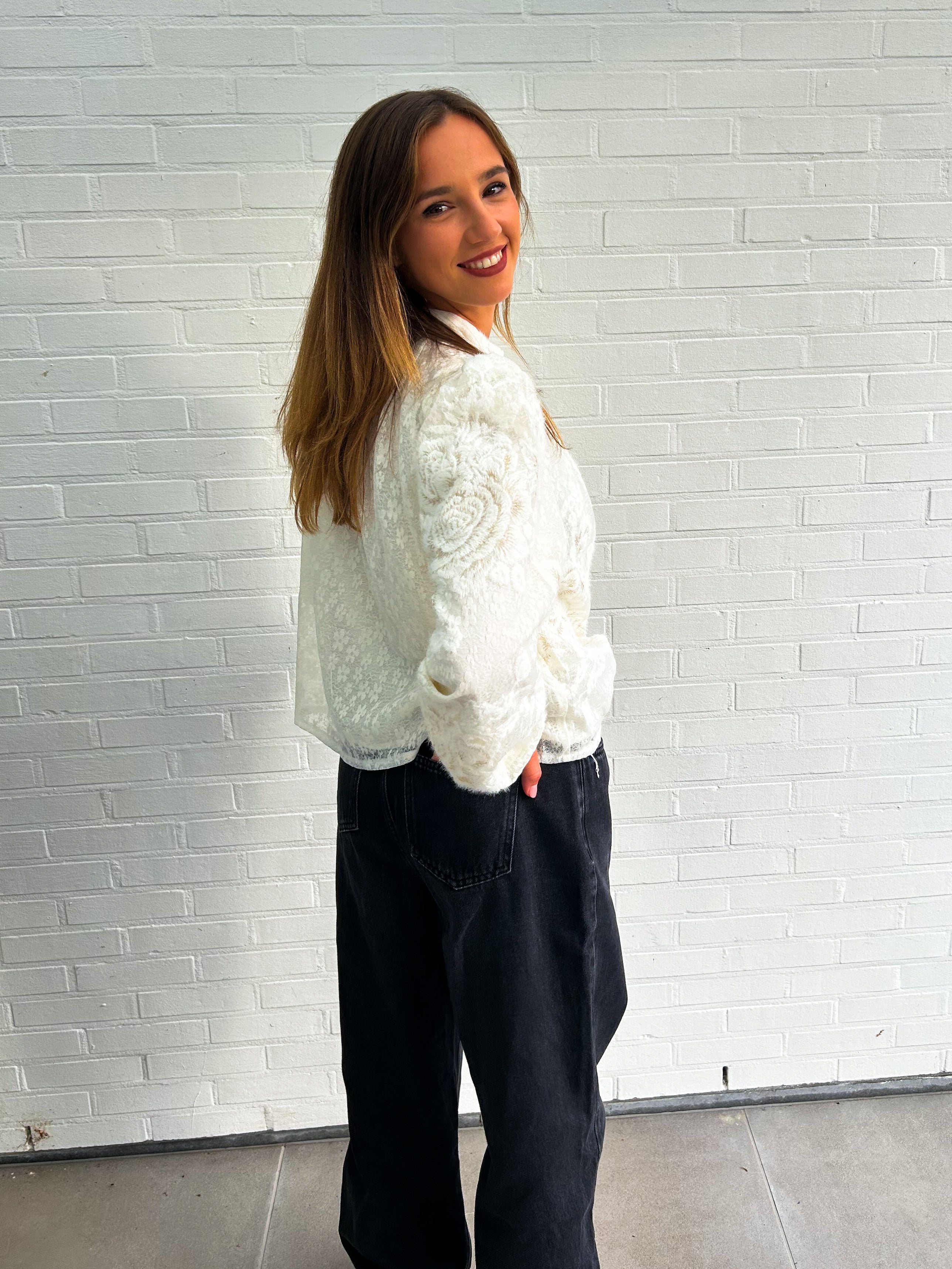 Off Withe Garden Blouse