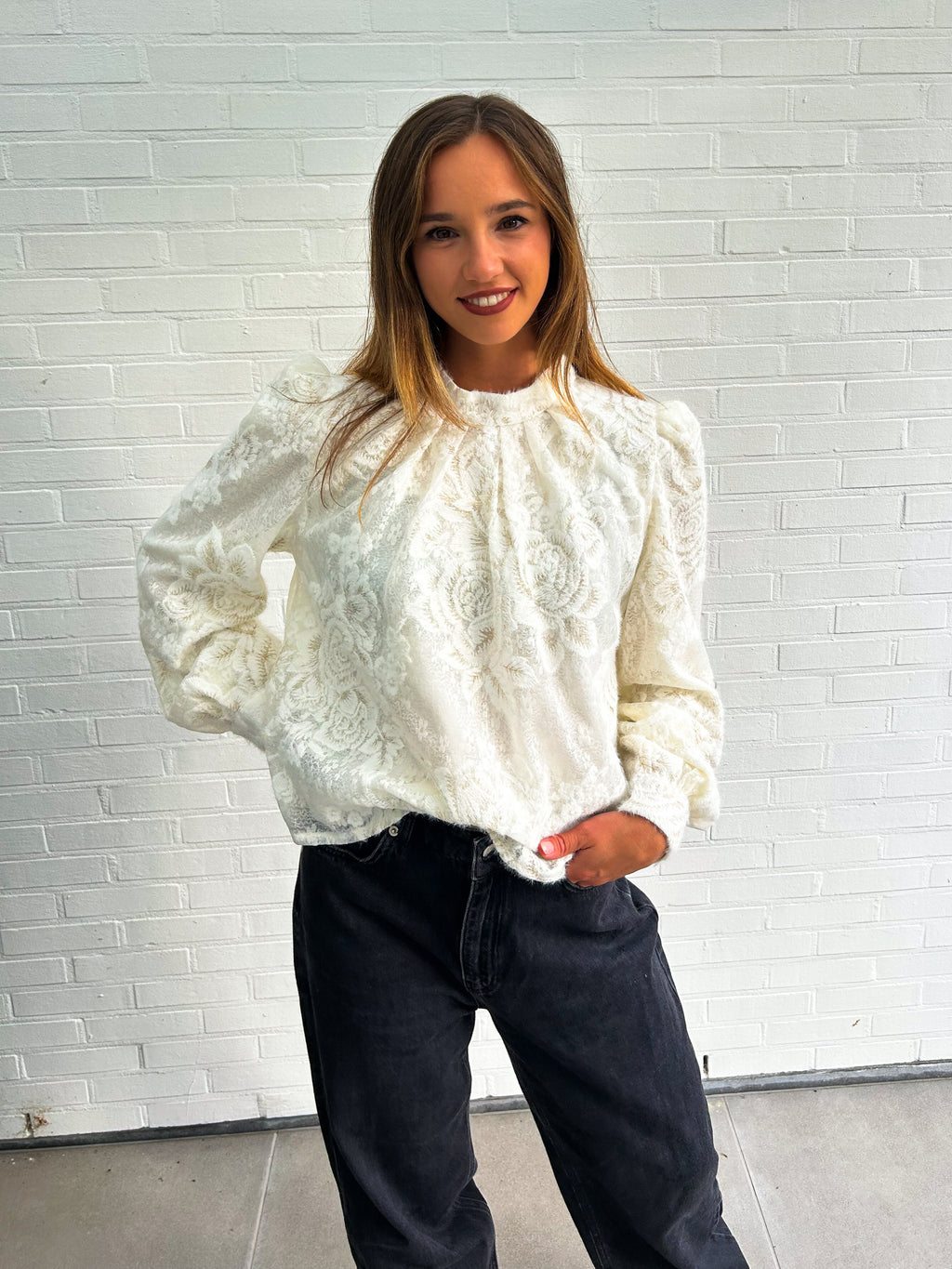 Off Withe Garden Blouse