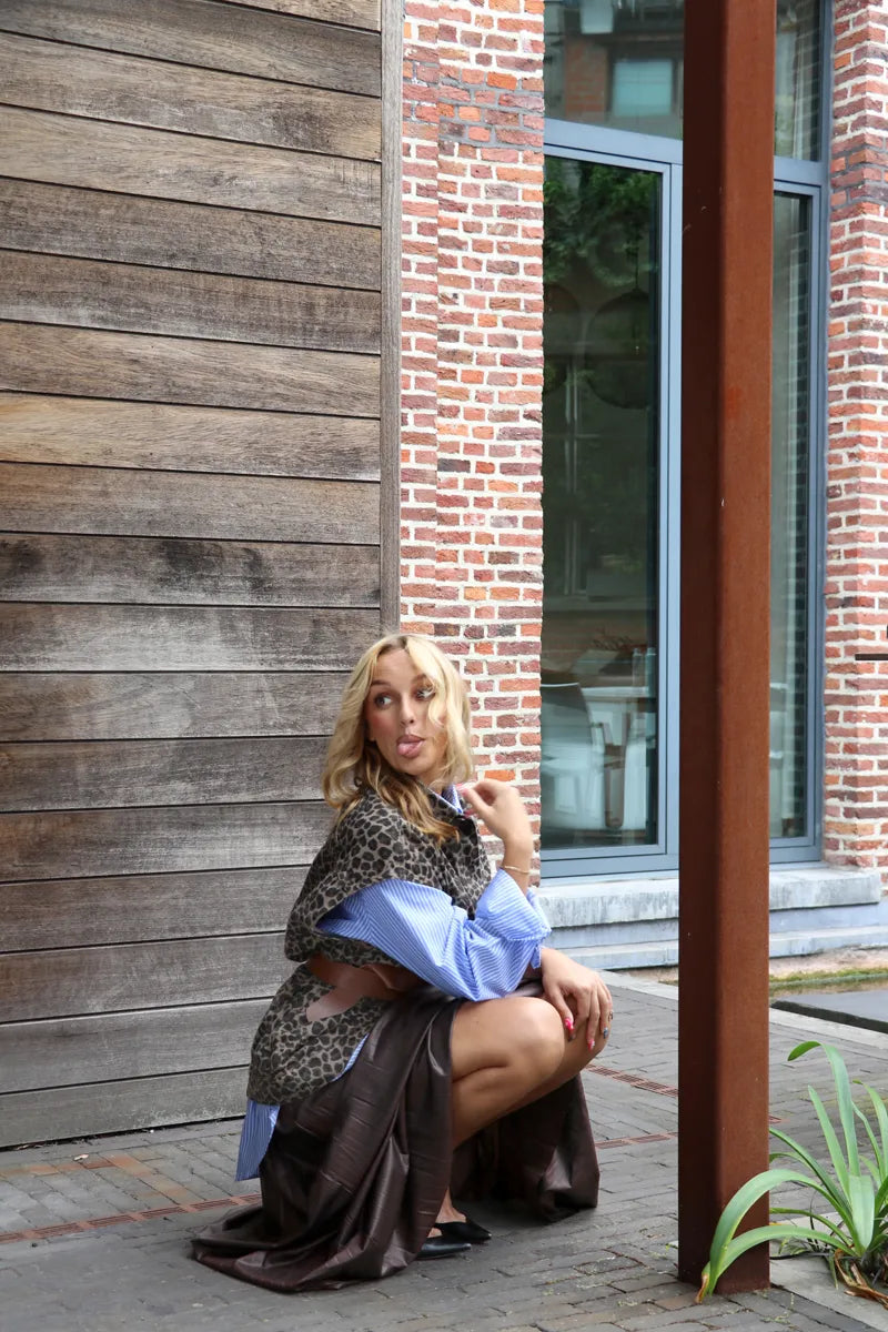 Chestnut Pleat Skirt